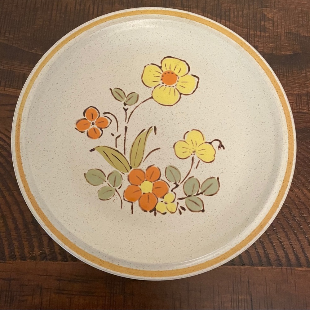 Hearthside flower hand painted dish vintage plate